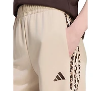 adidas Women's Seasonal Essentials Animal Print 3-Stripes Pants