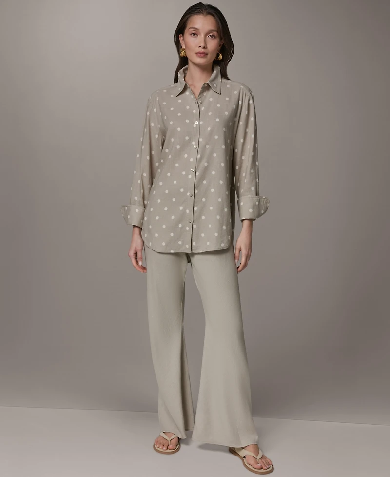 Donna Karan Weekend Women's Long-Sleeve Button-Down Shirt