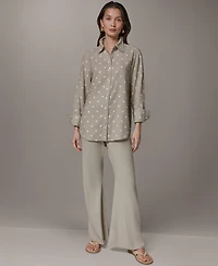 Donna Karan Weekend Women's Long-Sleeve Button-Down Shirt