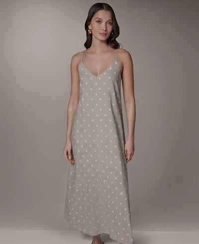 Donna Karan Weekend Women's Printed V-Neck Midi Dress