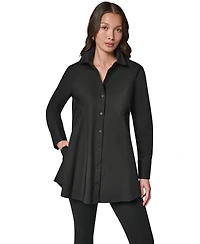 Donna Karan New York Women's A-Line Button Down Poplin Tunic