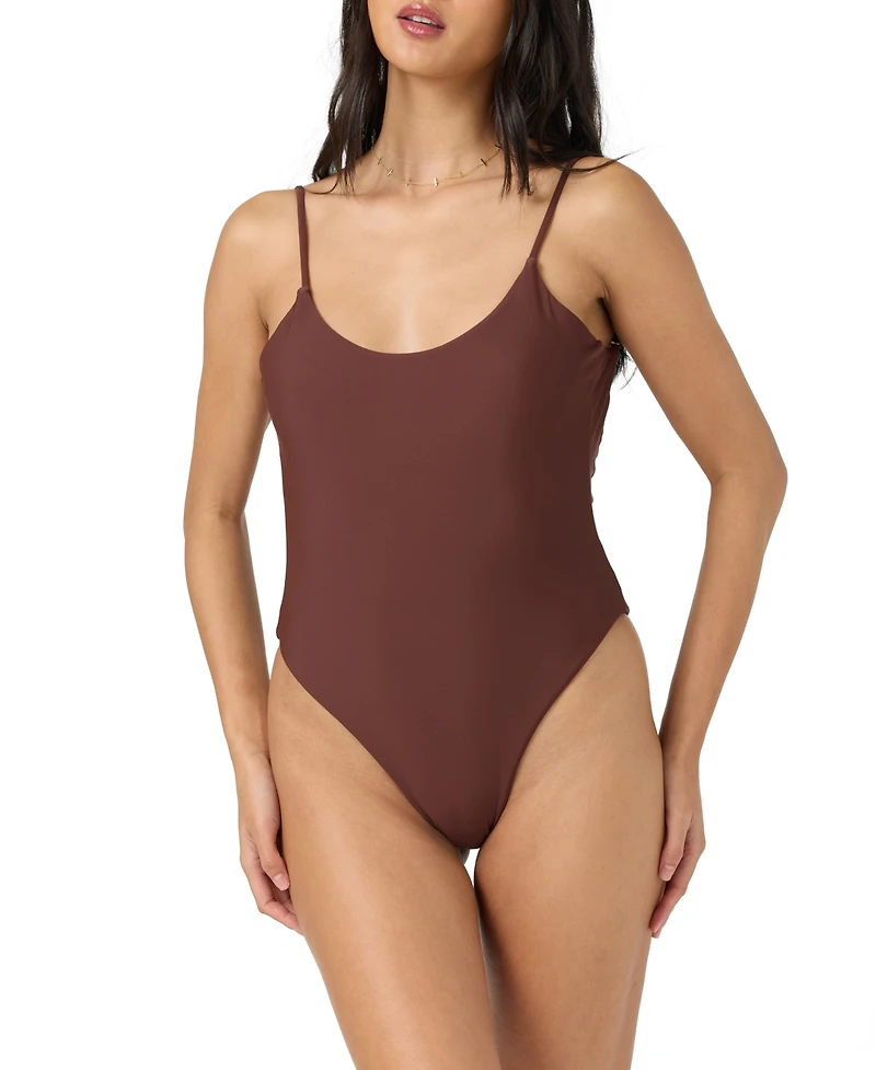 O'Neill Juniors' Solid Scoop Front One-Piece Swimsuit