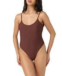 O'Neill Juniors' Solid Scoop Front One-Piece Swimsuit