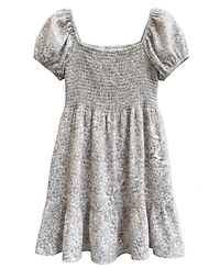 With Jules Girls' 7-16 Short-Sleeve Printed Square Neck Dress