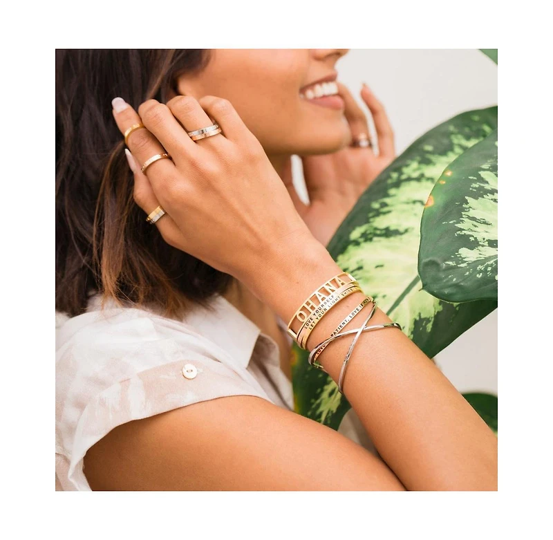 Mantra Beautiful Girl, You Can Do Hard Things Infinity Cuff - No ink