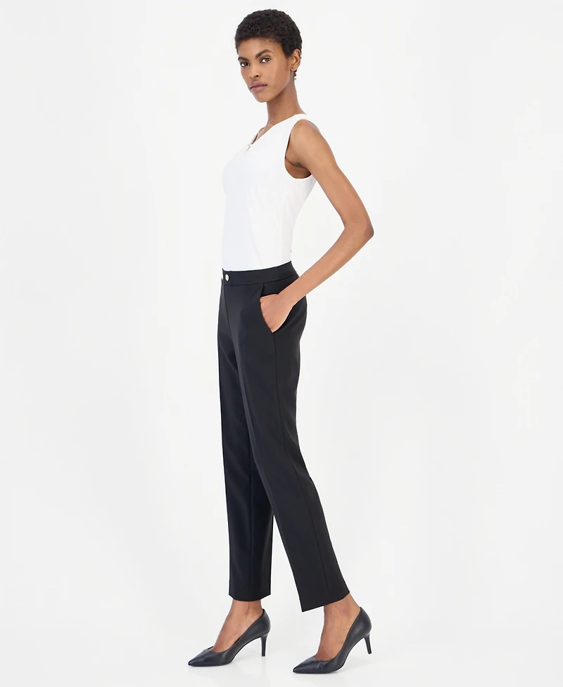 Anne Klein Women's Mid-Rise Straight-Leg Pants
