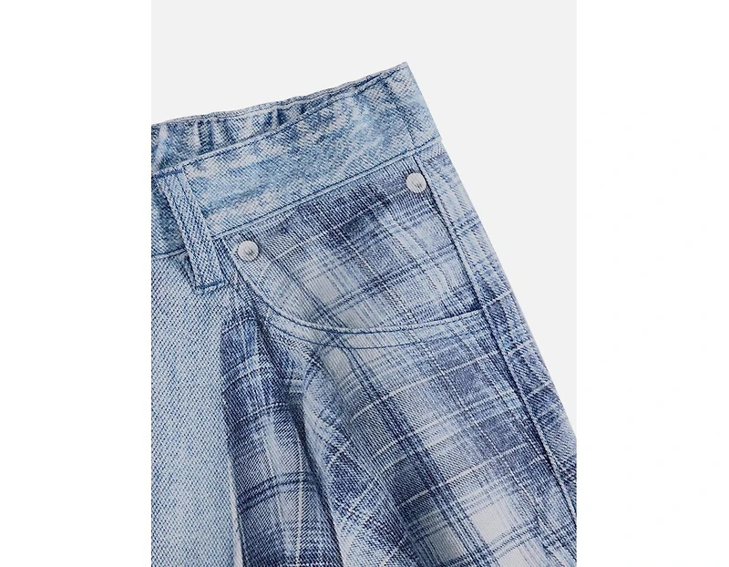 Aelfric Eden Women's Plaid Panel Chain Jorts