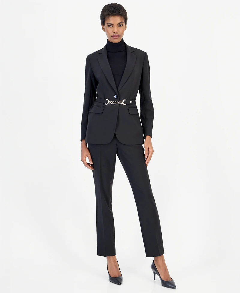 Anne Klein Women's Notch Collar Belted Blazer