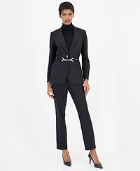 Anne Klein Women's Notch Collar Belted Blazer