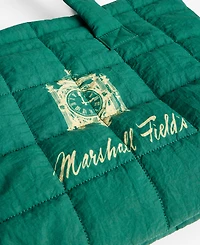 Marshall Fields Quilted Logo Puffer Tote Bag