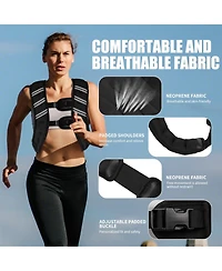 Aofar Weighted Vest Adjustable Reflective Running Fitness Rucking