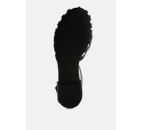 Ramita Horsebit Fringe Flat Sandals