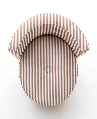 Tov Furniture Alyssa 27.6" Fabric Striped Linen Rolling Desk Chair