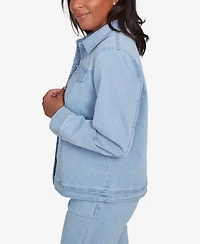 Alfred Dunner Petite Classic Fit Denim Jacket