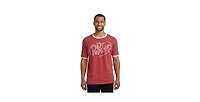 Dr. Pepper Men's Dr Logo Crew Neck Short Sleeve Red Ringer Tee -Large