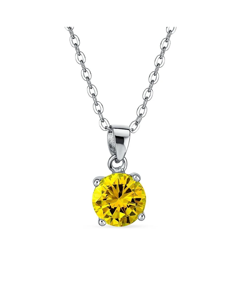 Bling Jewelry 4CTW Round Cz Solitaire Stud Earrings and Pendant Necklace Set .925 Sterling Silver