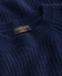 Charter Club Women's Cashmere Shaker Stitch Crewneck Sweater, Macy's Exclusive
