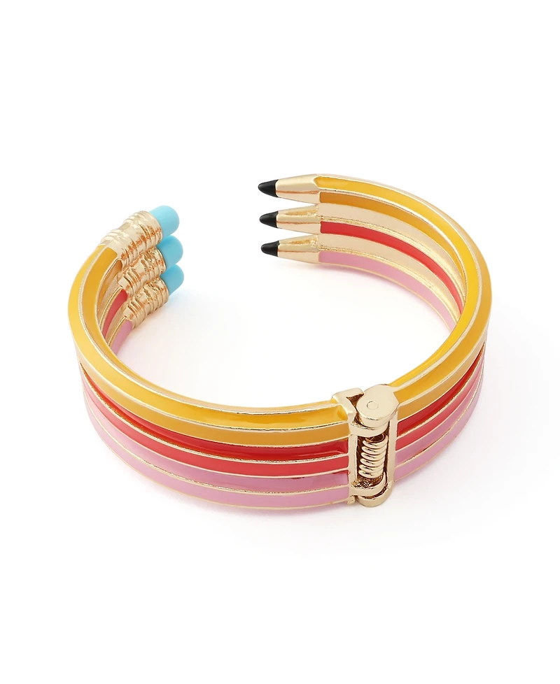 Betsey Johnson Pink Best In Class Triple Pencil Bangle Bracelet