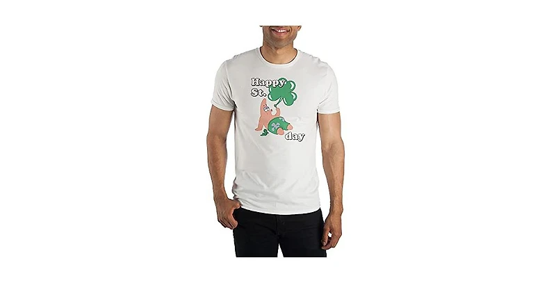 Spongebob Squarepants St. Patricks Day Patrick Star White Graphic Tee -3XL