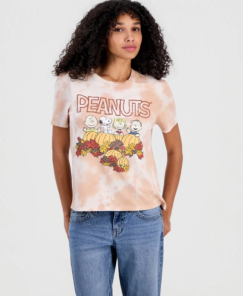 Peanuts Juniors' Cloud-Wash Crewneck Tee