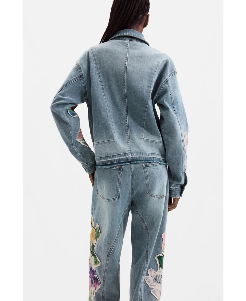 Desigual Women's Embroidered denim jacket