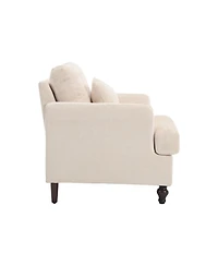 Clihome Modern Accent Chair Lounge for Living Room,Tufted Club Chair, Mid Century Arm Chairs with Studded,for Bedroom