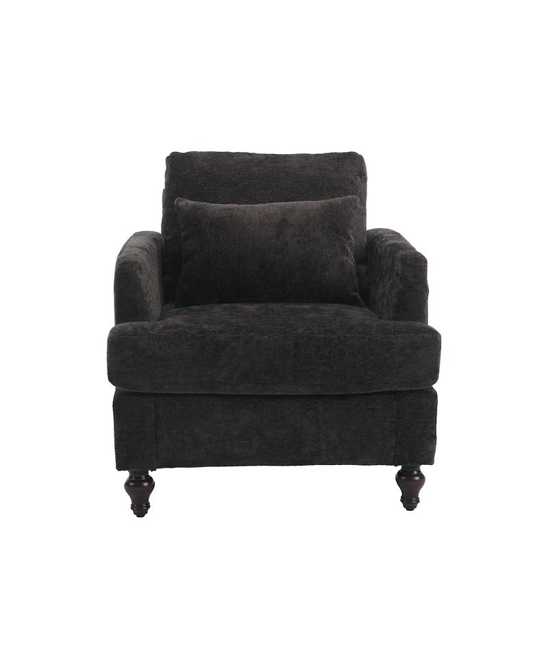 Clihome Modern Accent Chair Lounge for Living Room,Tufted Club Chair, Mid Century Arm Chairs with Studded,for Bedroom