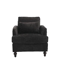 Clihome Modern Accent Chair Lounge for Living Room,Tufted Club Chair, Mid Century Arm Chairs with Studded,for Bedroom