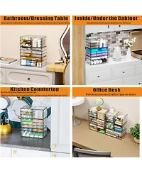 Xdovet Drawer Organizers Stackable Storage Multipurpose Office Makeup Craft Desk