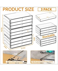 Xdovet Drawer Organizers Stackable Small Drawers School Office Supplies Stationery Marker Pen Pencil Craft Desktop