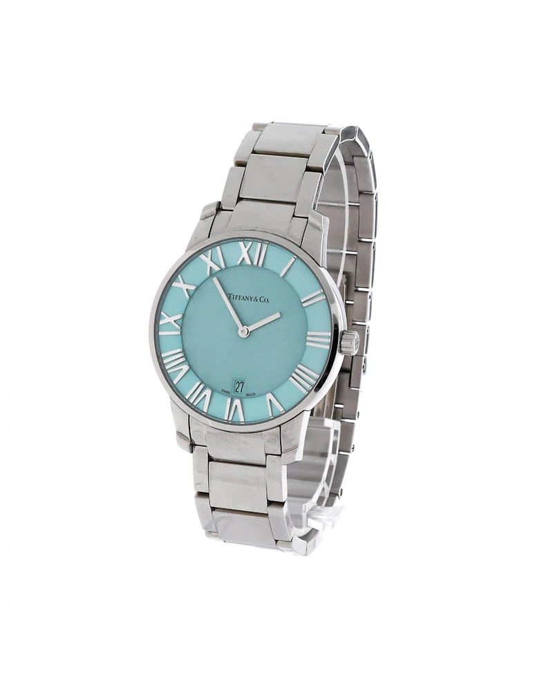 Pre-Owned Tiffany and Co Atlas 2-Hand Quartz Watch in Stainless Steel 37mm