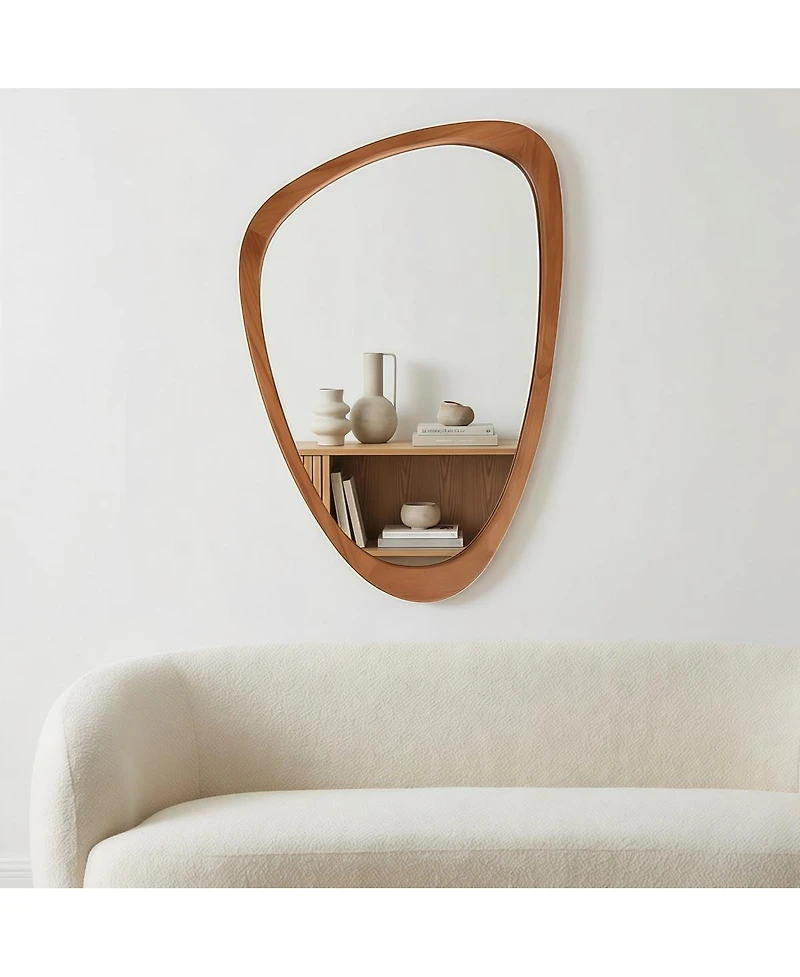 Laoties 24" x 36" Modern Irregular Shape Wall Mirror, Decorative Accent Mirror for Home, Bathroom, Bedroom