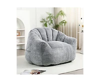 sumyeg Bean Bag Sofa Chair with Armrests Stuffed High-Density Foam