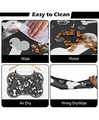 Aronkl Pet Feeding Mat Diatom Mud Quick Absorbent Non-Slip Easy Clean Dog Cat Bowl Placemat