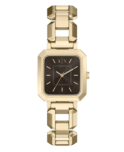 Armani Exchange Women's Na Quartz Gold Stainless Steel Watch 27mm