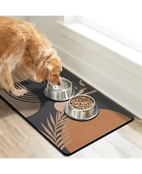 Aronkl Super Absorbent Non-Slip Pet Feeding Mat Quick Dry Floor Protector