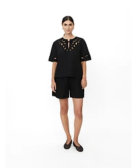 Masai Copenhagen Women's MaDyselle Cutwork Detail Blouse