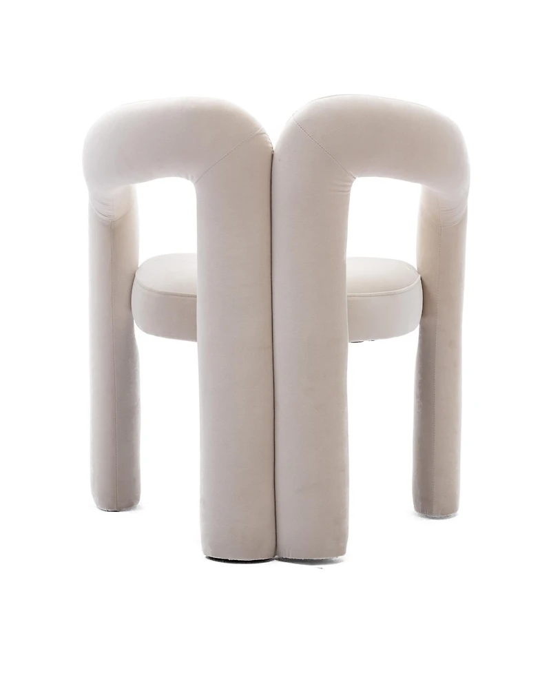 Clihome Contemporary Designed Fabric Upholstered Dining ChairmBarrel Side Chairs Kitchen Armchair for Living Room set of 2