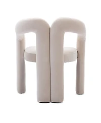 Clihome Contemporary Designed Fabric Upholstered Dining ChairmBarrel Side Chairs Kitchen Armchair for Living Room set of 2