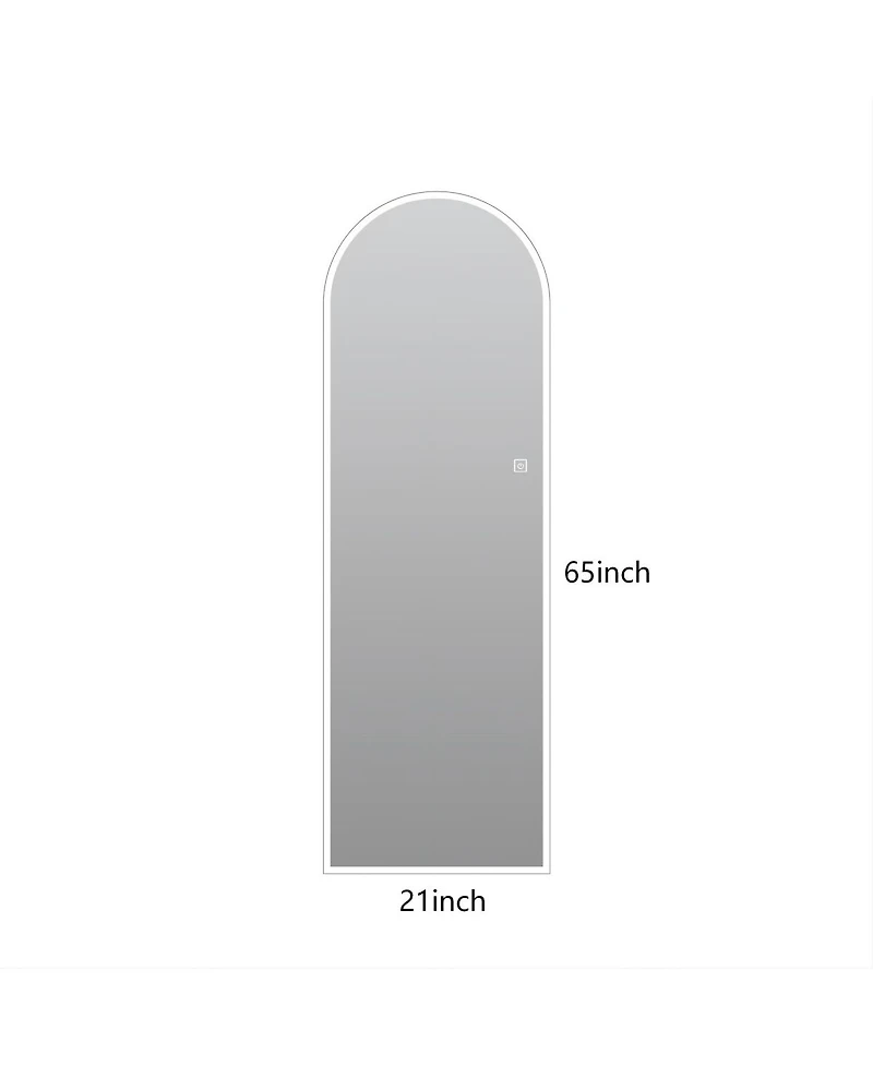 Laoties 65" x 21" Arched Led Full Length Wall Mirror, Vanity Mirror with Lights