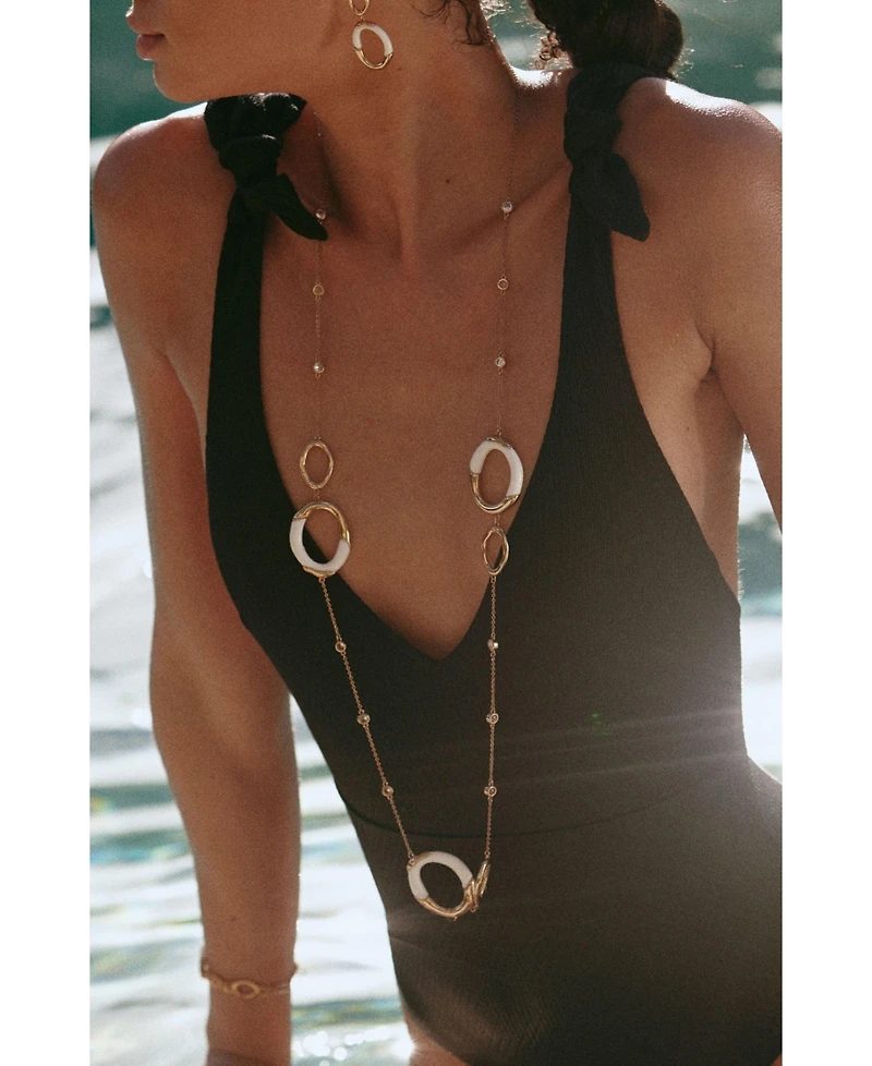 Retro Chic Time Ripples Large Necklace