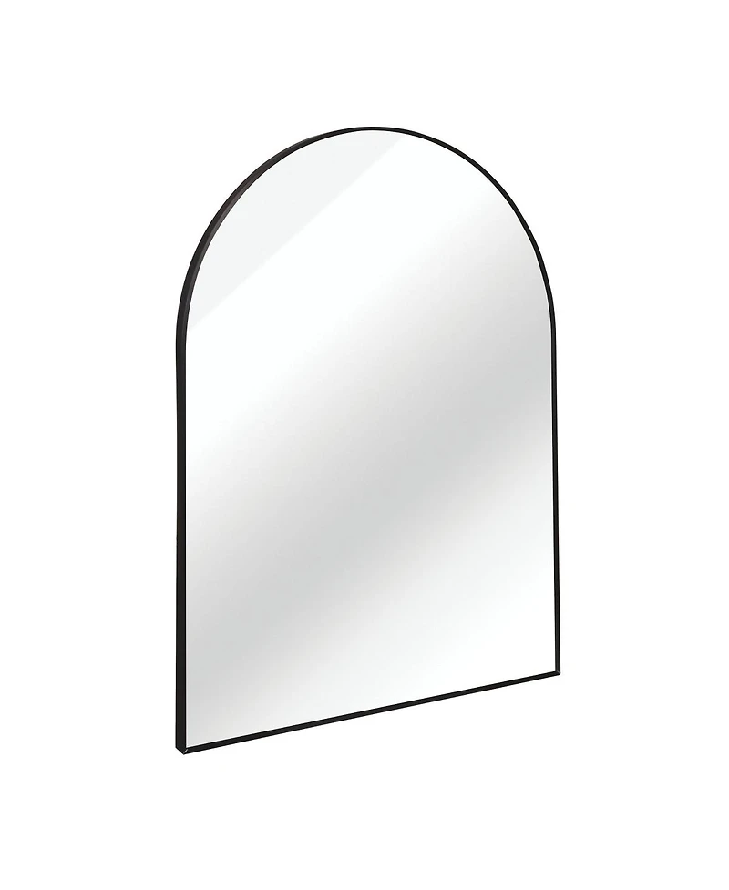 Laoties 30" x 36" Arched Metal Framed Wall Mounted Vanity Mirror for Bathroom, Bedroom and Entryway
