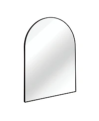 Laoties 30" x 36" Arched Metal Framed Wall Mounted Vanity Mirror for Bathroom, Bedroom and Entryway