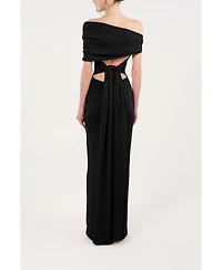 Nocturne Women's Asymmetric Strapless Maxi Dress