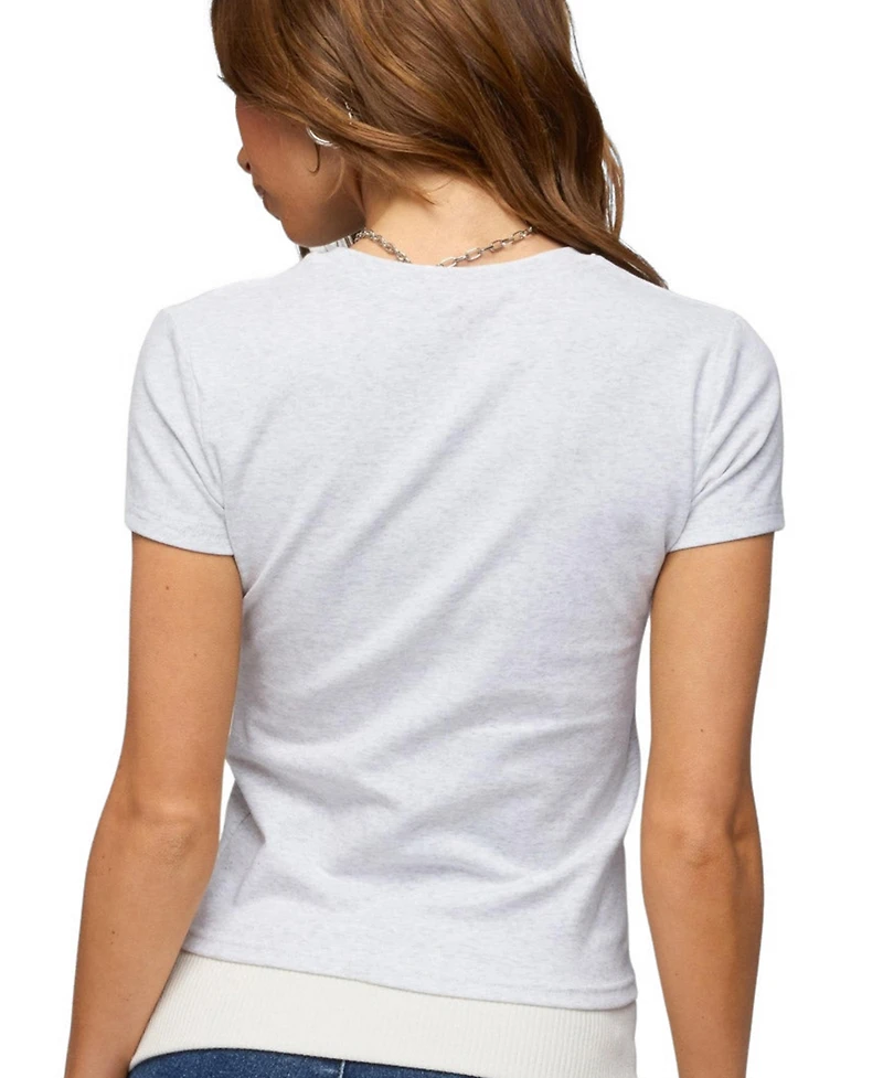 Edikted Women's Uk Girl Rhinestone T Shirt
