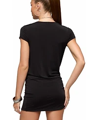 Edikted Women's Sid Deep Cowl Neck Mini Dress
