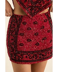 Nasty Gal Women's Hand Embellished Mini Skirt