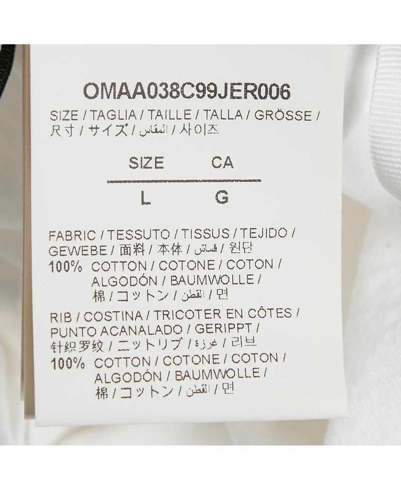 Pre-Owned Off-White Men's Back Print Jersey Oversized T-Shirt