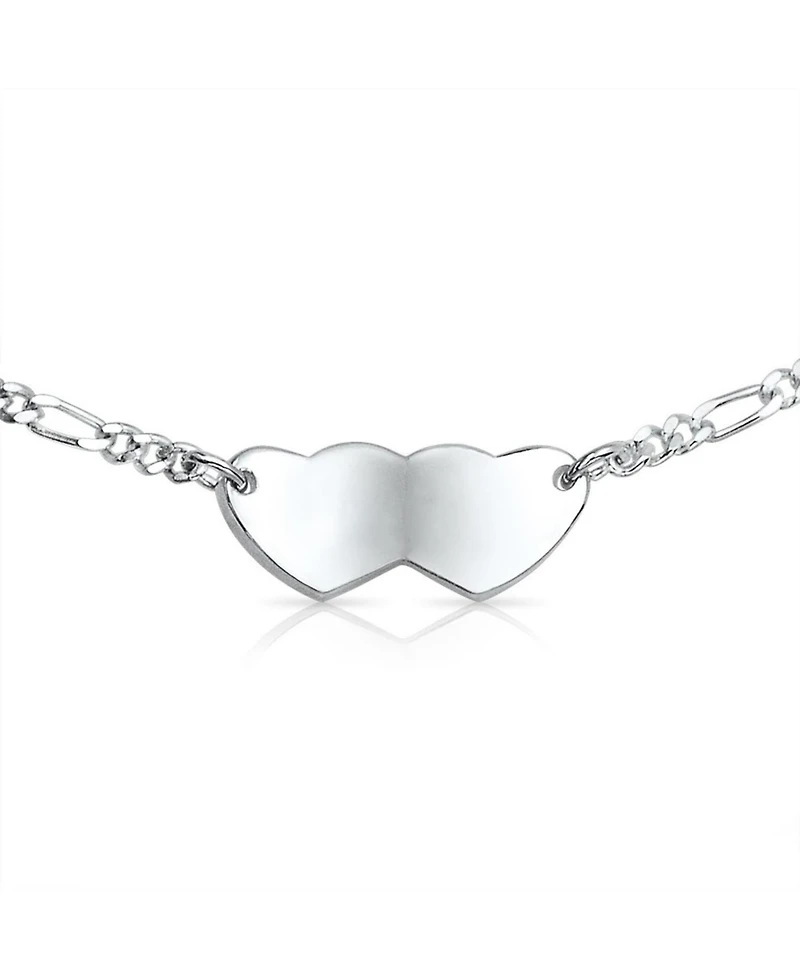 Bling Jewelry Dainty Heart Medical Identification Blank Id Bracelet .925 Sterling Silver Small Wrist