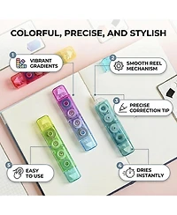 Sevorley 2-in-1 White Out Correction Tape and Double-Sided Adhesive Tape Roller